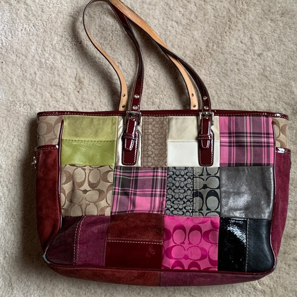 Coach Holiday Patchwork Tote and Wristlet - Picture 5 of 10